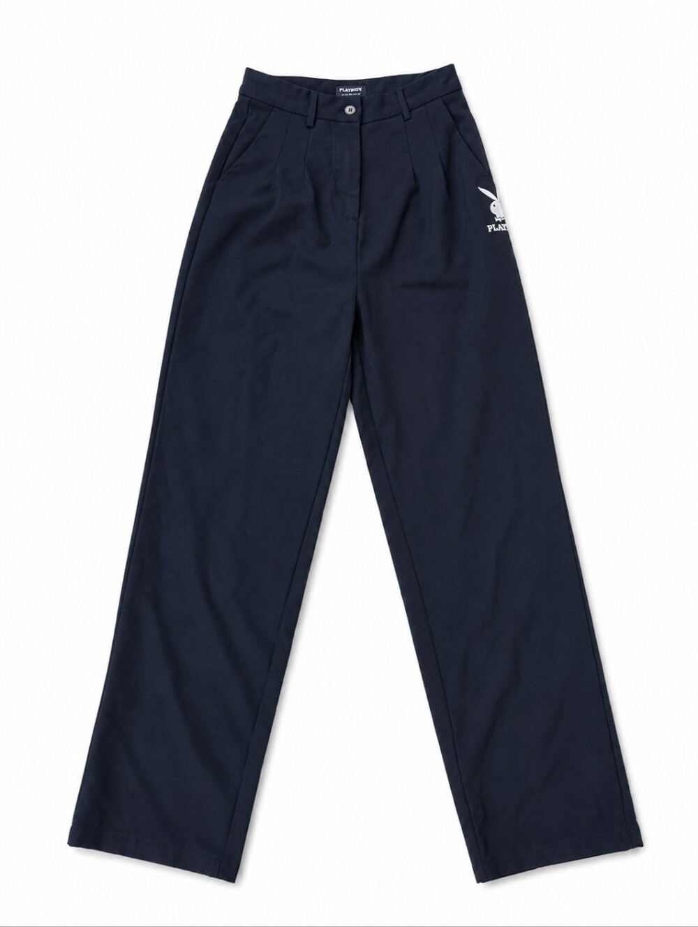PacSun X PLAYBOY Black Women's High Waisted Straight-Leg Pants, Size XS